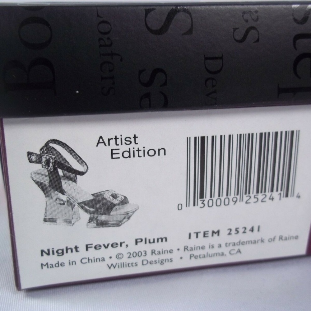 Just the Right Shoe by Raine NIGHT FEVER PLUM 2003 - Picture 5 of 6